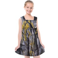 Rock Wall Crevices  Kids  Cross Back Dress by artworkshop