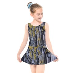 Rock Wall Crevices  Kids  Skater Dress Swimsuit by artworkshop