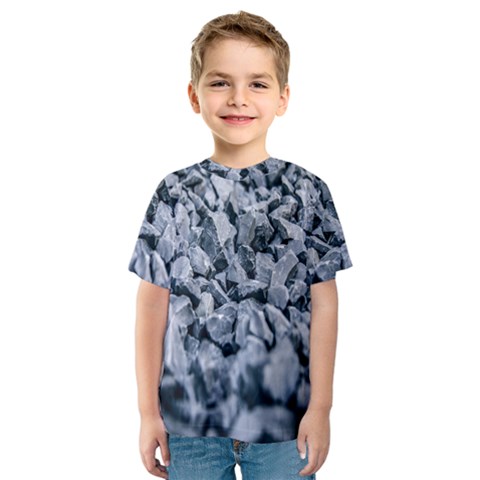 Rocks Stones Gray Gravel Rocky Material  Kids  Sport Mesh Tee by artworkshop