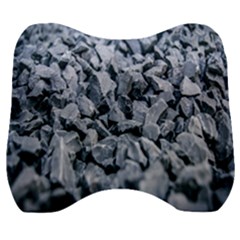 Rocks Stones Gray Gravel Rocky Material  Velour Head Support Cushion by artworkshop