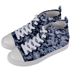 Rocks Stones Gray Gravel Rocky Material  Women s Mid-top Canvas Sneakers by artworkshop