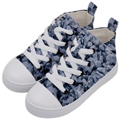 Rocks Stones Gray Gravel Rocky Material  Kids  Mid-top Canvas Sneakers by artworkshop