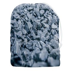 Rocks Stones Gray Gravel Rocky Material  Drawstring Pouch (3xl) by artworkshop