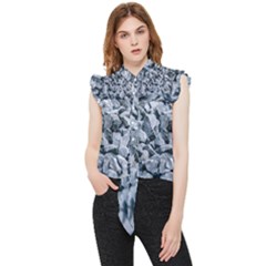 Rocks Stones Gray Gravel Rocky Material  Frill Detail Shirt by artworkshop