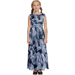 Rocks Stones Gray Gravel Rocky Material  Kids  Satin Sleeveless Maxi Dress by artworkshop