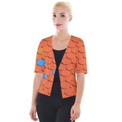 Roof Roofing Tiles  Cropped Button Cardigan by artworkshop