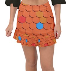 Roof Roofing Tiles  Fishtail Mini Chiffon Skirt by artworkshop