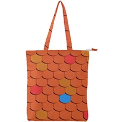 Roof Roofing Tiles  Double Zip Up Tote Bag by artworkshop