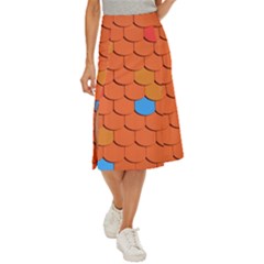 Roof Roofing Tiles  Midi Panel Skirt by artworkshop