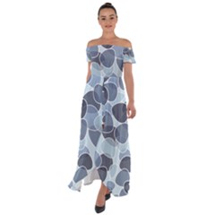 Sample Pattern Seamless Off Shoulder Open Front Chiffon Dress by artworkshop