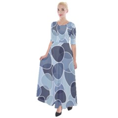 Sample Pattern Seamless Half Sleeves Maxi Dress by artworkshop