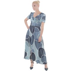 Sample Pattern Seamless Button Up Short Sleeve Maxi Dress by artworkshop