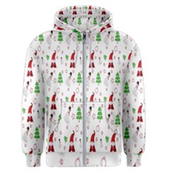 Santa Claus Snowman Christmas  Men s Zipper Hoodie by artworkshop