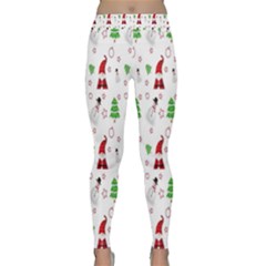 Santa Claus Snowman Christmas  Classic Yoga Leggings by artworkshop