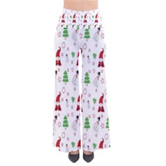 Santa Claus Snowman Christmas  So Vintage Palazzo Pants by artworkshop