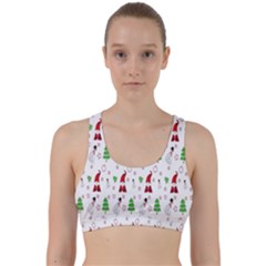 Santa Claus Snowman Christmas  Back Weave Sports Bra by artworkshop