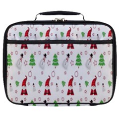 Santa Claus Snowman Christmas  Full Print Lunch Bag by artworkshop