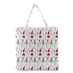 Santa Claus Snowman Christmas  Grocery Tote Bag by artworkshop