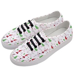 Santa Claus Snowman Christmas  Women s Classic Low Top Sneakers by artworkshop