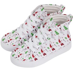 Santa Claus Snowman Christmas  Kids  Hi-top Skate Sneakers by artworkshop