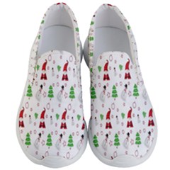 Santa Claus Snowman Christmas  Men s Lightweight Slip Ons by artworkshop