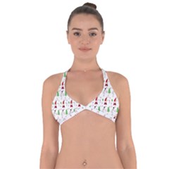 Santa Claus Snowman Christmas  Halter Neck Bikini Top