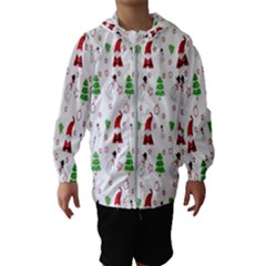 Santa Claus Snowman Christmas  Kids  Hooded Windbreaker by artworkshop