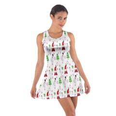 Santa Claus Snowman Christmas  Cotton Racerback Dress by artworkshop