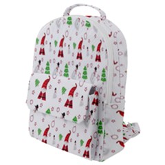 Santa Claus Snowman Christmas  Flap Pocket Backpack (small) by artworkshop