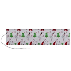 Santa Claus Snowman Christmas  Roll Up Canvas Pencil Holder (l) by artworkshop