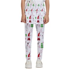 Santa Claus Snowman Christmas  Kids  Skirted Pants by artworkshop