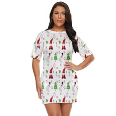 Santa Claus Snowman Christmas  Just Threw It On Dress by artworkshop