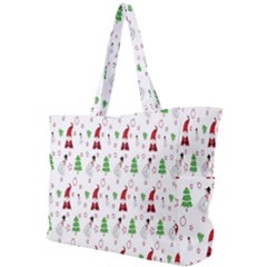 Santa Claus Snowman Christmas  Simple Shoulder Bag by artworkshop