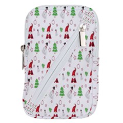 Santa Claus Snowman Christmas  Belt Pouch Bag (large) by artworkshop