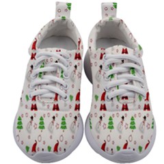 Santa Claus Snowman Christmas  Kids Athletic Shoes by artworkshop