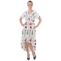 Santa Claus Snowman Christmas  Front Wrap High Low Dress View1