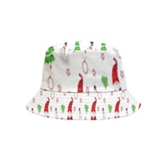 Santa Claus Snowman Christmas  Inside Out Bucket Hat (kids) by artworkshop