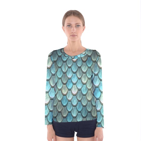 Scales Backdrop Texture Women s Long Sleeve Tee by artworkshop