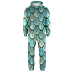 Scales Backdrop Texture Hooded Jumpsuit (men) by artworkshop