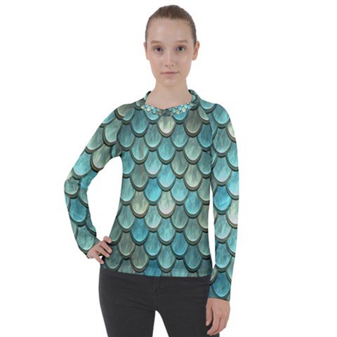 Scales Backdrop Texture Women s Pique Long Sleeve Tee by artworkshop