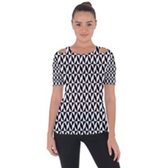 Seamless Abstract Geometric Pattern Background Shoulder Cut Out Short Sleeve Top by artworkshop