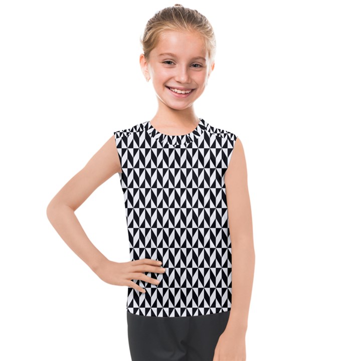 Seamless Abstract Geometric Pattern Background Kids  Mesh Tank Top