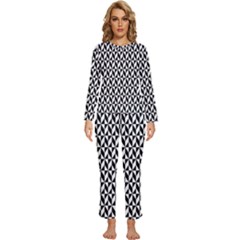 Seamless Abstract Geometric Pattern Background Womens  Long Sleeve Lightweight Pajamas Set