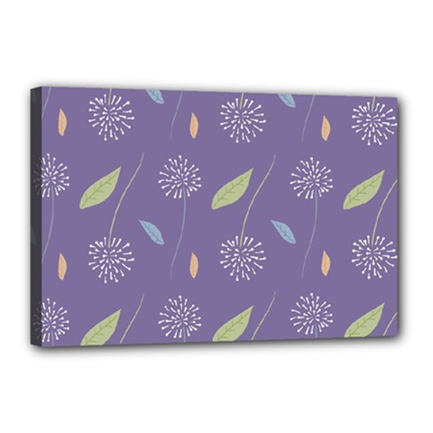 Seamless Pattern Floral Background Violet Background Canvas 18  X 12  (stretched) by artworkshop