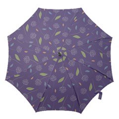 Seamless Pattern Floral Background Violet Background Hook Handle Umbrellas (large) by artworkshop