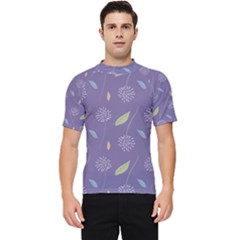 Seamless Pattern Floral Background Violet Background Men s Short Sleeve Rash Guard by artworkshop