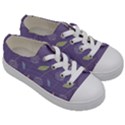 Seamless Pattern Floral Background Violet Background Kids  Low Top Canvas Sneakers View3