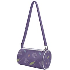 Seamless Pattern Floral Background Violet Background Mini Cylinder Bag by artworkshop