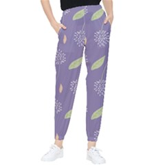 Seamless Pattern Floral Background Violet Background Tapered Pants by artworkshop