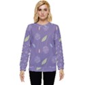 Seamless Pattern Floral Background Violet Background Hidden Pocket Sweatshirt View1